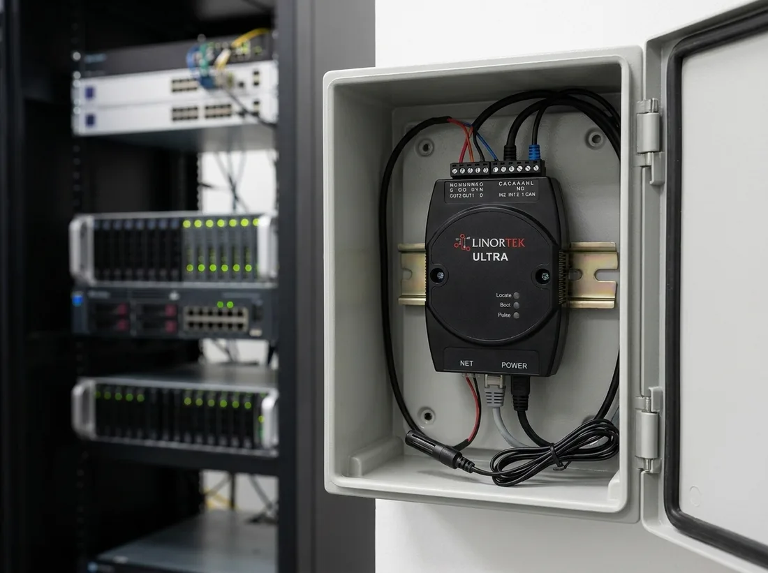 Temperature and humidity monitoring in a server room